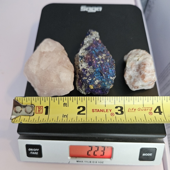 Raw Crystals Bundle peacock ore rose quartz - Picture 4 of 11